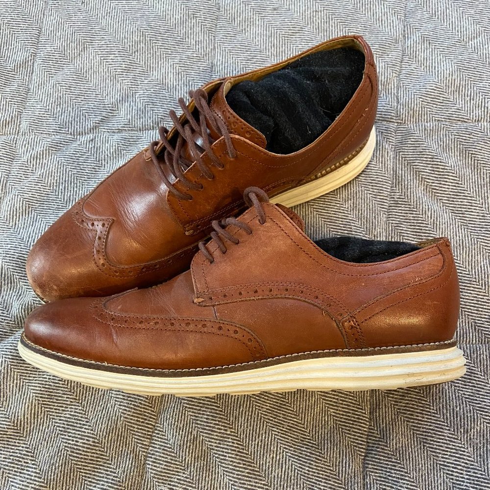 Cole Haan Brown Leather Wingtip Dress Shoes